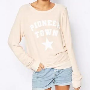 Wildfox Desert Getaway Baggy Beach Jumper in Blush Pale Peach Size Medium